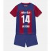 Barcelona Joao Felix #14 Replika Babykläder Hemma matchkläder barn 2023-24 Korta ärmar (+ Korta byxor)